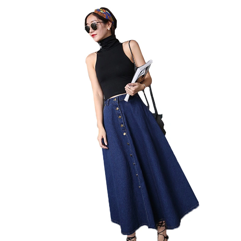 Wholesale Latest Dress Design Girls Women High Waist Maxi Long Skirts